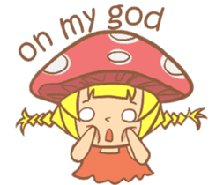 mushroom girl (so cute) sticker #12785111
