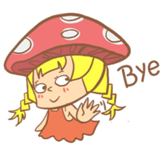 mushroom girl (so cute) sticker #12785112