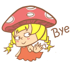 mushroom girl (so cute) sticker #12785112