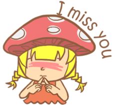 mushroom girl (so cute) sticker #12785113