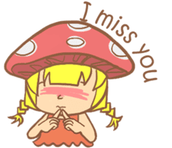 mushroom girl (so cute) sticker #12785113
