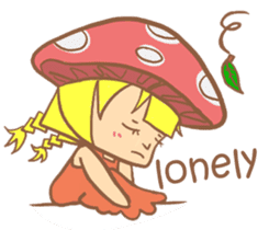 mushroom girl (so cute) sticker #12785114