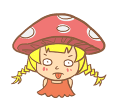 mushroom girl (so cute) sticker #12785115