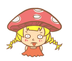 mushroom girl (so cute) sticker #12785115