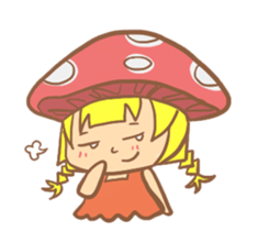 mushroom girl (so cute) sticker #12785116
