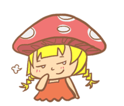 mushroom girl (so cute) sticker #12785116