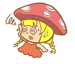 mushroom girl (so cute) sticker #12785117