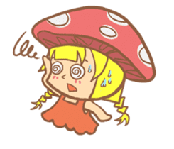 mushroom girl (so cute) sticker #12785117
