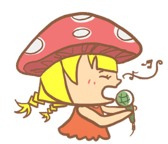 mushroom girl (so cute) sticker #12785118