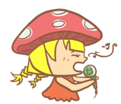 mushroom girl (so cute) sticker #12785118