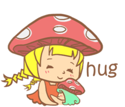 mushroom girl (so cute) sticker #12785120
