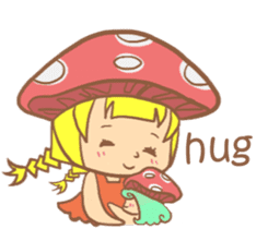 mushroom girl (so cute) sticker #12785120