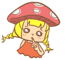mushroom girl (so cute) sticker #12785121