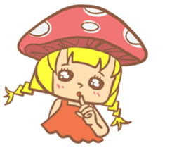 mushroom girl (so cute) sticker #12785121