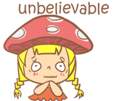 mushroom girl (so cute) sticker #12785122