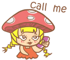 mushroom girl (so cute) sticker #12785123