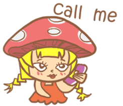 mushroom girl (so cute) sticker #12785123
