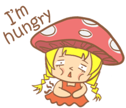 mushroom girl (so cute) sticker #12785124