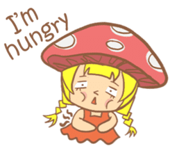 mushroom girl (so cute) sticker #12785124