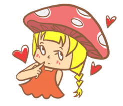 mushroom girl (so cute) sticker #12785125