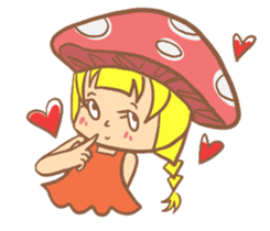 mushroom girl (so cute) sticker #12785125