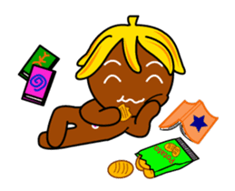 Banana Ginger Bread Man sticker #12787130