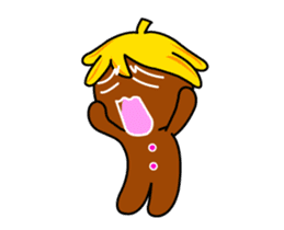 Banana Ginger Bread Man sticker #12787141