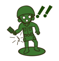 green toy soldier animated sticker #12788174