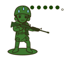 green toy soldier animated sticker #12788178