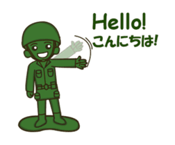 green toy soldier animated sticker #12788180