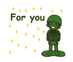 green toy soldier animated sticker #12788182