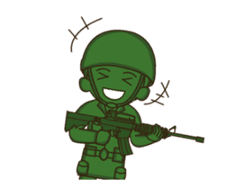 green toy soldier animated sticker #12788187