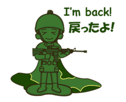 green toy soldier animated sticker #12788192