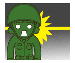 green toy soldier animated sticker #12788194