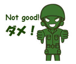 green toy soldier animated sticker #12788195