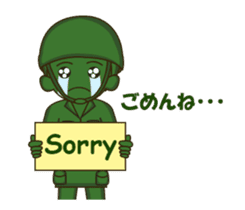 green toy soldier animated sticker #12788197