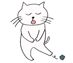 a cat smiles gently 2 sticker #12788879