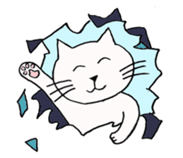 a cat smiles gently 2 sticker #12788891