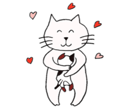 a cat smiles gently 2 sticker #12788908