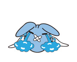 Alien baby cute fly rabbit sticker #12789551