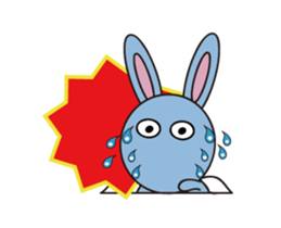 Alien baby cute fly rabbit sticker #12789557