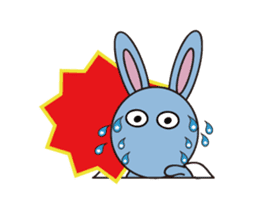Alien baby cute fly rabbit sticker #12789557