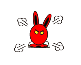 Alien baby cute fly rabbit sticker #12789558