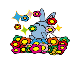 Alien baby cute fly rabbit sticker #12789560