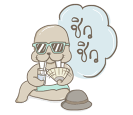 Hipster Walrus by puimake sticker #12790418