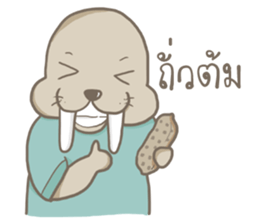 Hipster Walrus by puimake sticker #12790438