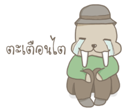 Hipster Walrus by puimake sticker #12790453