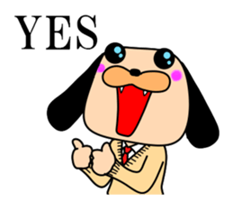 The drooped ears Doggy is a girl 2 sticker #12794001