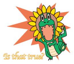 Sunflower and alligator sticker #12794860