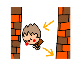 Sticker of ORANGE chan and BROWN kun, sticker #12795118